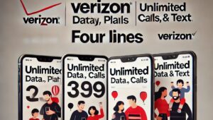 Verizon family plan 4 lines price
